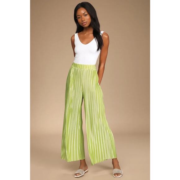 Lulus Textured High Wasited Pants - Picture 2 of 5